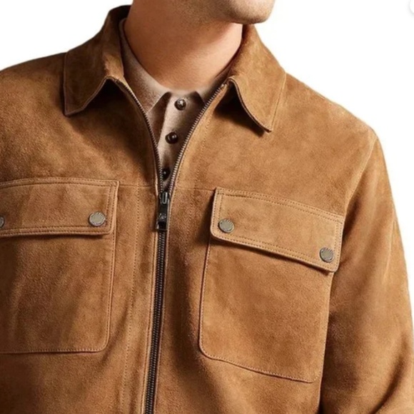 TED BAKER LONDON Thierry suede zip jacket, NEW WITH TAGS - Picture 13 of 16